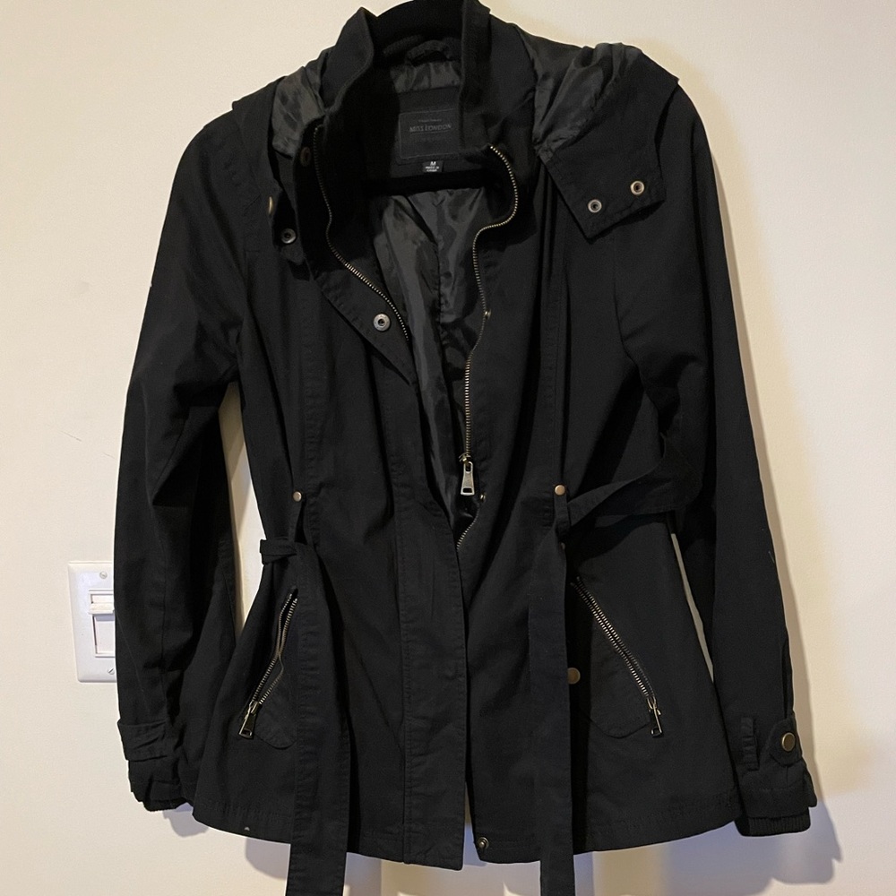 Miss London Utility hoodie jacket Black Label
